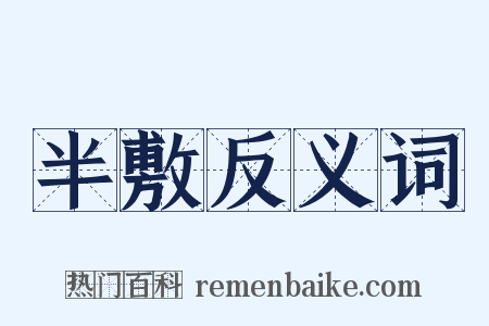 半敷反义词是什么意思的图片